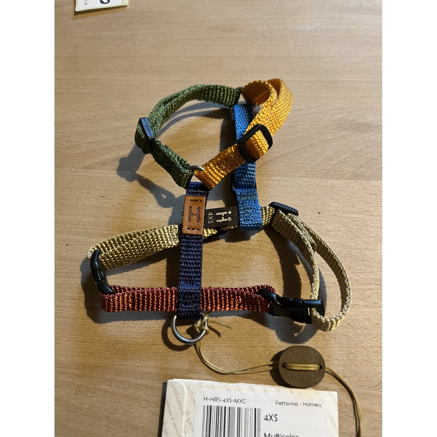 Harness Multicolor- Size 4XS - webbing defect